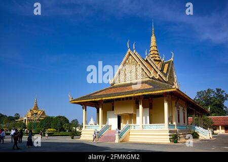 La salle du Trône au Palais Royal de Phnom Penh Cambodge Banque D'Images