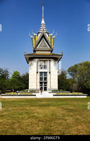 Mémorial de guerre de Choieung Ek Phnom Penh Cambodge Banque D'Images