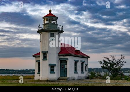 Phare de l'île Maury Vashon USA Banque D'Images