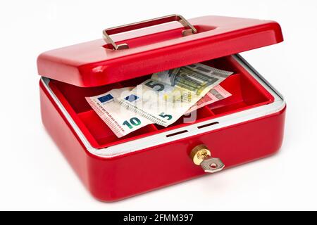 Geldkassette mit wenig Bargeld Banque D'Images