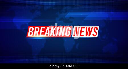 Résumé Breaking News fond d'écran moderne. Toile de fond de la diffusion de nouveaux médias pour la chaîne d'information et les studios Banque D'Images