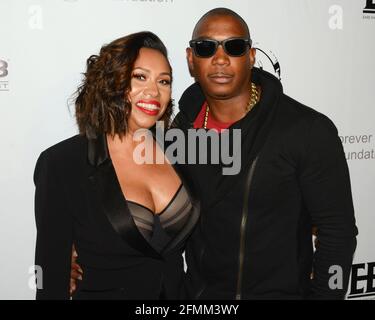 30 août 2015, Hollywood, Californie, Etats-Unis: Ja Rule et la femme Aisha Atkins assiste à Diddy et amis #FINNAGETLOOSE MTV VMA après partie à SupperClub. (Image crédit : © Billy Bennight/ZUMA Wire) Banque D'Images