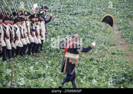 Reconstitution de la bataille franco-prussienne de Jena / Iena / Auerstedt 1806 - 2016 Banque D'Images