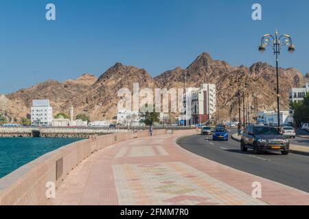 MUSCAT, OMAN - 22 FÉVRIER 2017 : Mutrah Corniche à Muscat, Oman Banque D'Images