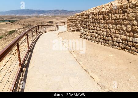 Parc archéologique de Sumhuram avec les ruines de la ville ancienne Khor Rori près de Salalah, Oman Banque D'Images