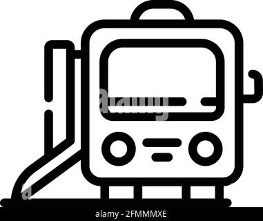 Icône du métro accessible. Outline accessible Metro train Vector Icon pour la conception de sites Web isolé sur fond blanc Illustration de Vecteur