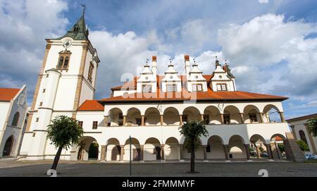 Ancien hôtel de ville de Levoca alias Levoča. Un site patrimonial classé par l'UNESCO en Slovaquie, en Europe centrale Banque D'Images