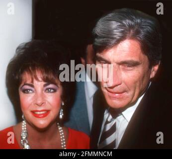 Liz Taylor John Warner 1981 photo par Adam Scull/PHOTOlink Banque D'Images