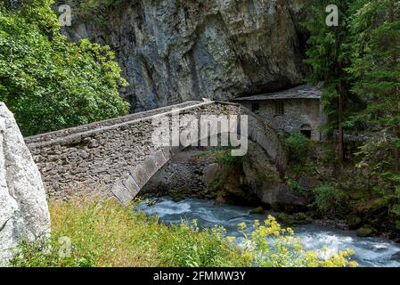 Orrido di pré Saint Didier - Valle d'Aoste - Italie Banque D'Images