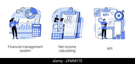 Illustrations vectorielles abstraites du concept de profit d'entreprise. Illustration de Vecteur