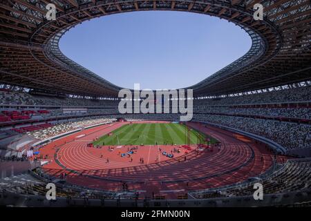 Tokyo, Japon. 9 mai 2021. Stade national Athlétisme : vue générale du stade national pendant le PRÊT STABLE TOKYO - Athlétisme au stade national à Tokyo, Japon . Credit: AFLO/Alay Live News Banque D'Images