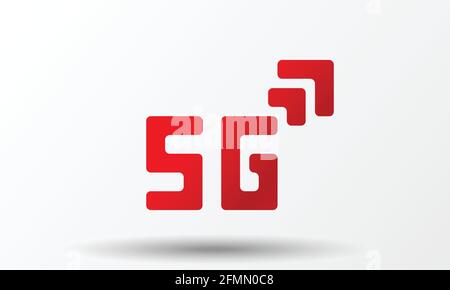 Vecteur icône réseau signe 5G. symbole de la technologie internet 5g dans un style minimaliste. Infographie d'entreprise. Conception de modèles vectoriels pour les activités créatives Illustration de Vecteur