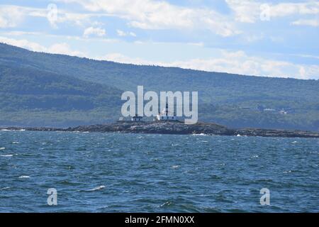 Phare d'Egg Rock à Bar Harbor, Maine Banque D'Images