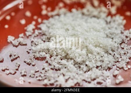 Sel de mer naturel. Fleur de sel de Guérande - France Banque D'Images