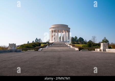 La première Guerre mondiale le Mémorial de la guerre américaine de Montsec, Meuse (55), région du Grand est, France. Le monument de Montsec est l'un des onze monuments érigés en Europe par Banque D'Images