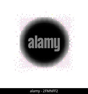 Cadre noir arrondi de demi-teinte. Illustration vectorielle Illustration de Vecteur