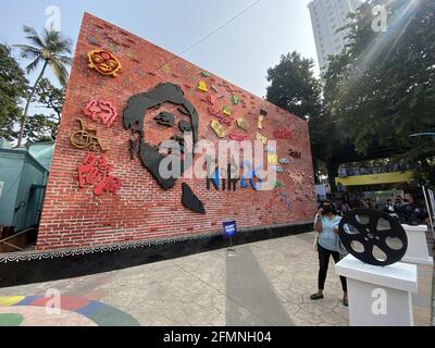 KOLKATA, INDE - 09 janvier 2021: Kolkata, Inde - 23 2019 janvier: 9e festival international de cinéma pour enfants Kolkata à Nandan, kolkata. Sculpture de vieux fil Banque D'Images