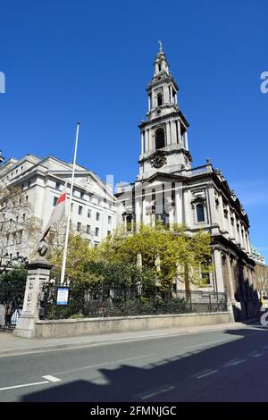 Église St Mary le Strand, Strand, Westminster, Londres, Royaume-Uni Banque D'Images