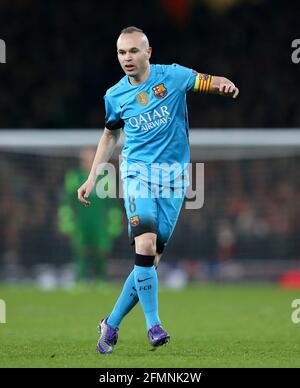 Photo du dossier datée du 23-02-2016 de l'Andres Iniesta de Barcelone. Date de publication : le mardi 11 mai 2021. Banque D'Images