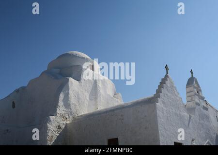 Église de Mykonos de Panagia Paraportiani, Grèce. 04 octobre 2017. Est situé dans le quartier de Kastro, dans la ville Banque D'Images