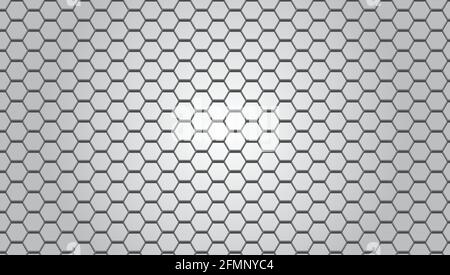 Texture sans couture gris HEX GRID sur blanc, vecteur de stock Illustration de Vecteur