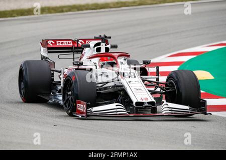 Barcelone, Espagne. 11 2021 mai: 88 KUBICA Robert (Pol), Alfa Romeo Racing ORLEN C38, action pendant les journées d'essais de pneus de 18 pouces de Pirelli du 11 au 12 mai 2021 sur le circuit de Barcelone-Catalunya, à Montmelo, près de Barcelone, Espagne - photo Xavi Bonilla / DPPI Banque D'Images