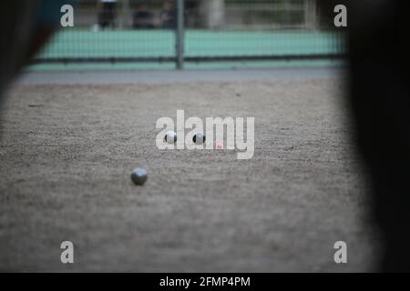 Boule, activités de sports de loisirs de pétanque Banque D'Images