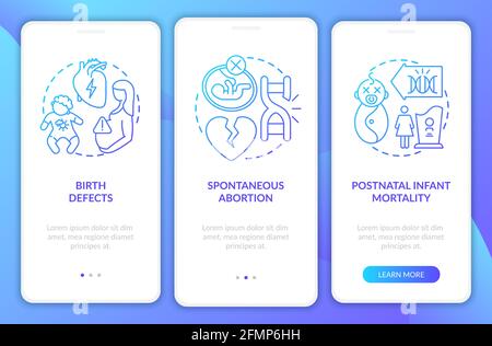 Résultats des défauts génétiques bleu marine intégration de l'écran de la page d'application mobile avec concepts Illustration de Vecteur