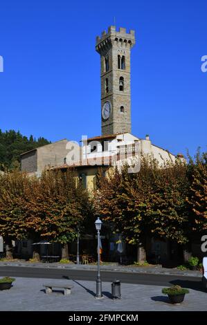Clocher, cathédrale de Fiesole, Toscane, Italie Banque D'Images