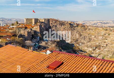 Vue aérienne d'Ankara, Turquie vue depuis le château d'Ankara Banque D'Images