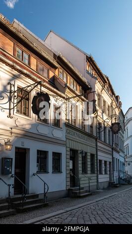 Boutiques dans le Nikolaiviertel, Berlin, Allemagne Banque D'Images