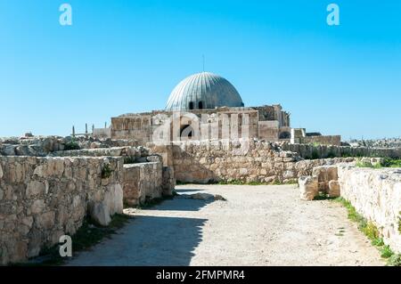 Palais omeyyade, Citadel Hill, Amman, Jordanie Banque D'Images