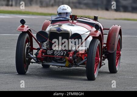 Nigel Dowding, Riley Brooklands, The Mad Jack for Pre-War Sports Cars, Donington Historic Festival 2021, Donington Park, Angleterre, mai 2021. Banque D'Images