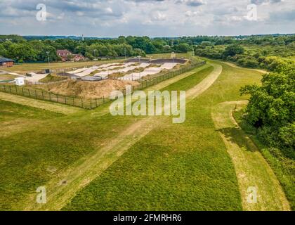 BMX Track à Redditch, Worcestershire pendant le confinement 2020. Banque D'Images