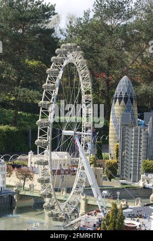 The London Eye, à Miniland à Legoland Windsor Banque D'Images