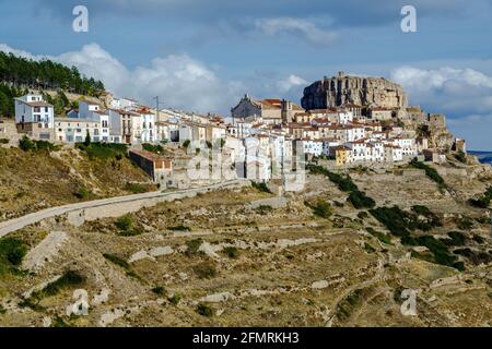 Ares del Maestrazgo est une ville médiévale de haut intérêt culturel et historique dans la province de Valence, Espagne Banque D'Images