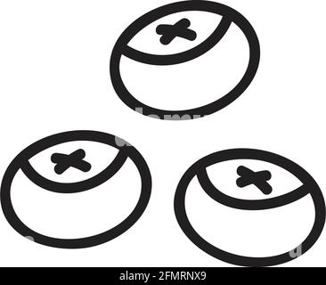 Myrtille fruit mignon simple vecteur icône dessin Illustration de Vecteur