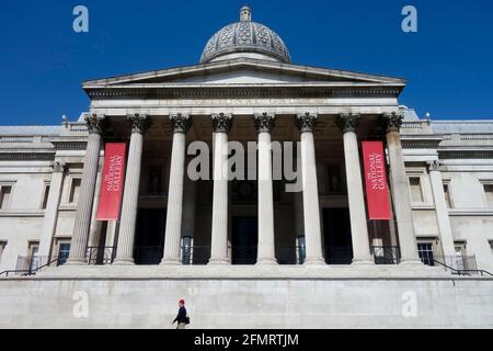 La National Gallery, Trafalgar Square, Londres, Royaume-Uni.