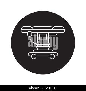 Icône de la ligne de couleur de la salle d'opération de l'hôpital et de l'équipement. Pictogramme pour page Web, application mobile, Promo. Élément de conception UI UX GUI. Contour modifiable. Illustration de Vecteur