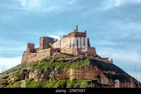 Le château des Templiers de Monzon. D'origine arabe (Xe siècle) Huesca Aragon Espagne Banque D'Images