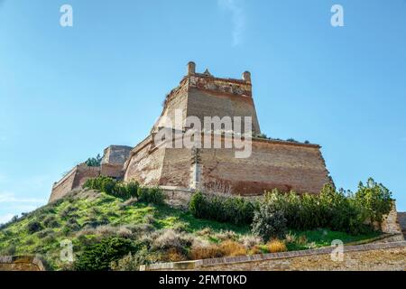 Le château des Templiers de Monzon. D'origine arabe (Xe siècle) Huesca Aragon Espagne Banque D'Images