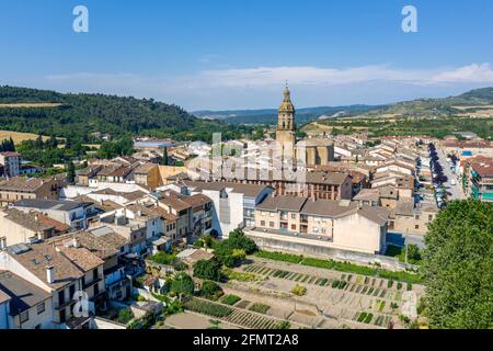 Église de San Pedro à Puente la Reina, Navarre, Espagne Banque D'Images