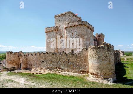 Turégano,Château Castillo de Turégano. dans la province de segovia, Castilla Leon, centre de l'Espagne. Banque D'Images