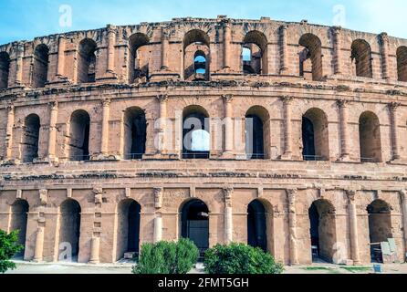 Amphithéâtre romain d'El-Jam, colisée, Tunisie Banque D'Images