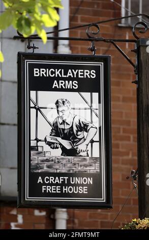 Brickmavers Arms signe à Altrincham dans le Grand Manchester Banque D'Images