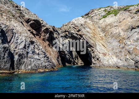 Paysage de la Costa Brava sur le Cap de Creus, Catalogne, Espagne Banque D'Images