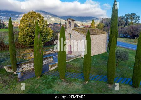 Église romane de sant antoni de codines centelles SXIII Catalogne Espagne Banque D'Images