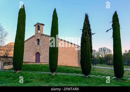 Église romane de sant antoni de codines centelles SXIII Catalogne, Espagne Banque D'Images