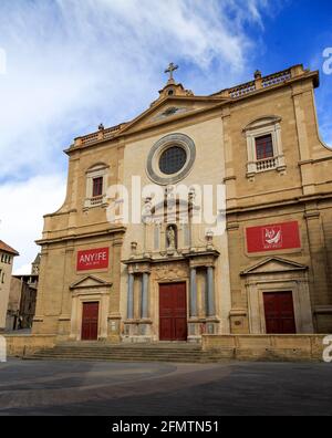 Cathédrale San Pedro à Vic, Catalogne, Espagne, a commencé le XIe siècle Banque D'Images