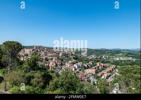 Paysage d'Orte vu de l'abbaye de San Bernardino Banque D'Images